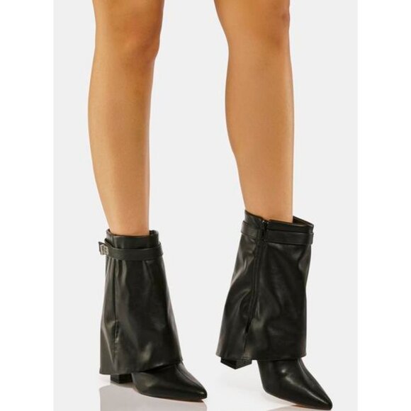 Public Desire BLACK  FYRE ANKLE BOOTS ( BRAND NEW !!!!!!!! ) - Picture 1 of 6